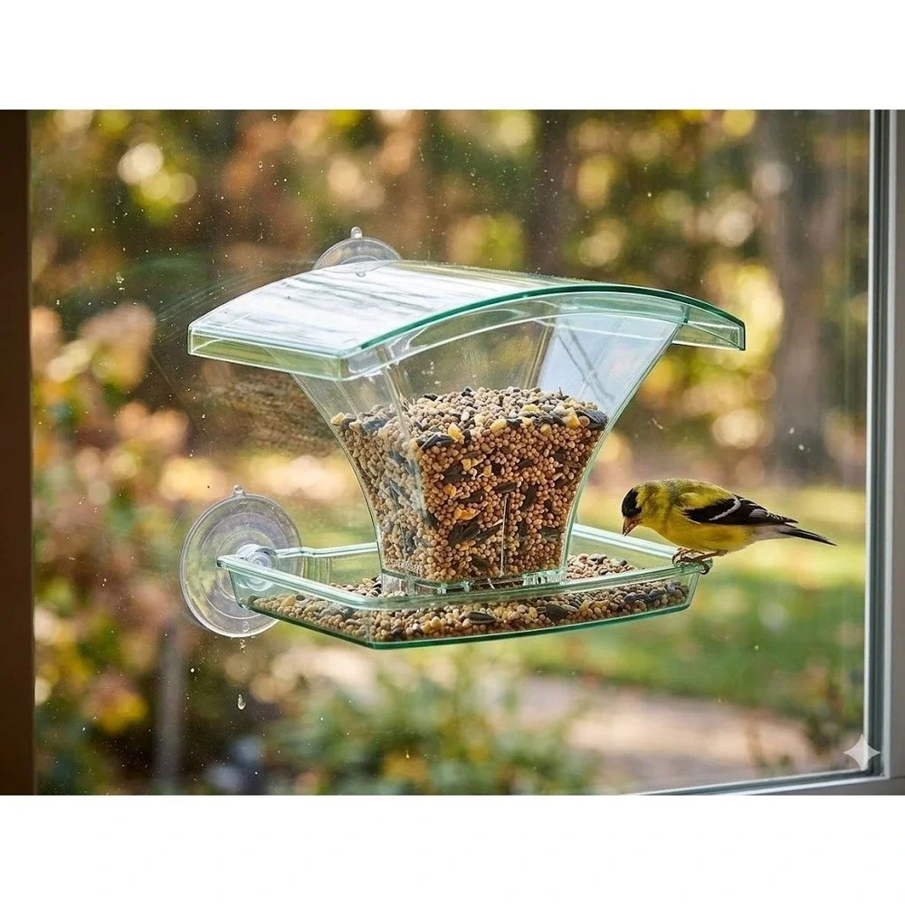 New window bird feeder‎ suction Clear Number 38580
